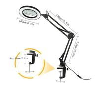 Lente d'ingrandimento illuminata 72LED 8X/10X NUOVA USB a 3 colori LED for la cura della pelle, bellezza, lampada da tavolo, riparazione del saldatore(RS485 G1-4)