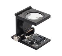 Lente D'ingrandimento - Illuminazione LED Integrata Per Dettagli Di Precisione | Lente Per Gioielli Pieghevole Con Ingrandimento 10X | Ļente In Vetro Ottico Con Montatura In Lega Di Zinco, Struttura