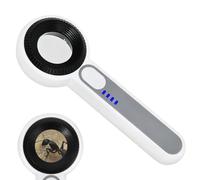 Lente D'Ingrandimento LED 60X ricaricabile palmare portatile | Ingranditore In Vetro Per Lettura E Monete Per Riparazione Elettronica, Denaro, Francobolli, Mappe, Ispezione, Pagine,