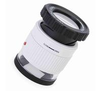 Lente d'ingrandimento, Lente d'ingrandimento con LED 3 Luci 30X Lente d'ingrandimento Regolabile per Gioiellieri per Leggere, Disegnare, Valutare Collezioni/gioielli (WHITE)