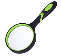Lente D'ingrandimento, Lente D'ingrandimento Manuale, Lente In Vetro Ottico, Plastica Anti-caduta In Gomma, Produzione Di Lettura Per Anziani E Persone Con Problemi Di Vista. (7.5cm,Verde)
