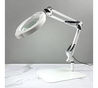 Lente d'ingrandimento multifunzione a LED con impostazioni dimmerabili, 5 modalità di colore per varie esigenze e preferenze di illuminazione (bianco C)