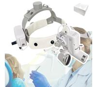Lente D'ingrandimento Orale per Dentista, Ingrandimento 2,5/3,5 Volte Opzionale, Distanza Di Lavoro 420 Mm, Con Faro a LED, Luce LED Da 5 W, Batteria Ricaricabile, Design Ergonomico,2.5x