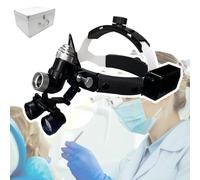 Lente D'ingrandimento Orale per Uso Dentale, Ingrandimento 2,5/3,5 Volte Opzionale, Distanza Di Lavoro 420 Mm, Con Faro a LED, Luce LED Da 7 W, Batteria Ricaricabile, Design Ergonomico,3.5x