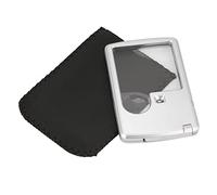 Lente d'ingrandimento per carte di credito con luce a LED Lente d'ingrandimento tascabile 3X 6X con custodia in pelle Ausilio di lettura portatile per libri Giornali Contratti