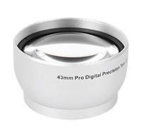 Lente d'Ingrandimento per Fotocamera in Lega di Alluminio 43mm 2X - Obiettivo Aggiuntivo di Ingrandimento - con Custodia Protettiva - per Tutti Gli Obiettivi con Diametro di Apertura di 58 Mm