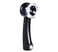 Lente d'ingrandimento per gioiellieri 10X con luce LED/UV, ricaricabile USB-C, con vetro ottico K9, illuminazione tricolore, scala rimovibile, lente d'ingrandimento professionale per gioielli, monete