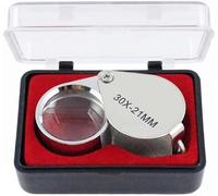 Lente d'Ingrandimento per Gioiellieri 30 x 21 mm, Lente Gioielliere 30x, Monocolo Orologiaio, Lente di Ingrandimento Tascabile