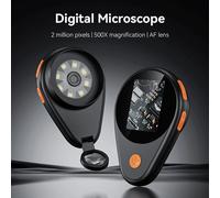 Lente d'ingrandimento per microscopio portatile con microscopio digitale 500X con schermo IPS da 8 luci da 2 pollici Monete video Microscopio per riparazione elettronica