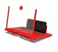 Lente d'ingrandimento per schermo del telefono da tavolo con staffa estraibile, angoli regolabili per un comodo utilizzo dello smartphone durante la visione e la navigazione video (26 x 17,4 x 8 rosso