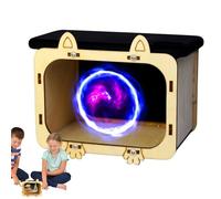 Lente d'ingrandimento per schermo per smartphone - Supporto per proiezione in legno 14x9,5x9 cm, espansore visivo portatile, ingranditore video ottico con cornice pieghevole | Strumento di amplificazi
