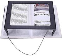Lente d'ingrandimento pieghevole a mani libere 3X A4 a pagina intera con luce a 4 LED, aiuto per la lettura perfetto per anziani, design grande da appendere