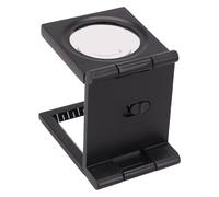 Lente d'ingrandimento pieghevole in metallo, lente d'ingrandimento con 2 luci a LED in lega di zinco, per lavori di cucito, carta stampata