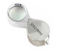 Lente D'Ingrandimento Pieghevole Per Gioielleria,Lupa Per Gioielli, Lupa Portatile Per Diamanti, Gioielli, Monete, Francobolli, Riconoscimento di Valuta, Identificazione di Gioielli