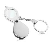 Lente d'ingrandimento portatile 30x, con portachiavi, mini lente di ingrandimento pieghevole per leggere monete da viaggio, diametro 25 mm