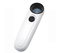 Lente d'ingrandimento portatile, 40 x LED, con manico in vetro, lente d'ingrandimento per gioielli, orologi, mappe, circuiti, marchi, francobolli, collezionisti di monete.