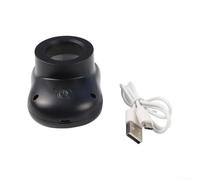 Lente d'ingrandimento portatile 40x con luce LED, 3 modalità bianca e piastra con scala UV per ispezione di francobolli gioielli, portatile, nera