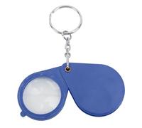 Lente D'ingrandimento Portatile con Ingrandimento 10X con Portachiavi Leggera Mini Lente D'ingrandimento Custodia Protettiva Pieghevole per la Lettura All'aperto (BLUE)