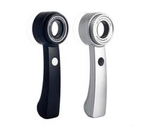 Lente d'ingrandimento portatile con ingrandimento 60x e luce LED tricolore per gioielli, francobolli, monete, ispezione pcb, lente ricaricabile in lega di alluminio con righello staccabile scala