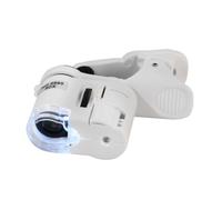 Lente d'ingrandimento portatile in miniatura per gioielli con luce di ingrandimento 80X 100X regolabile per l'autenticazione della moneta antica Microscopio portatile del telefono