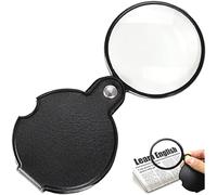 Lente D'Ingrandimento Portatile,Lente D'Ingrandimento Pieghevole,Lente Ingrandimento Portatile,Lente D'Ingrandimento,con Copertura Protettiva Corticale,con 1 Tasca con Coulisse,per Ufficio,Lettura