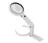 Lente d'ingrandimento portatile pieghevole da 90 mm 10X con 8 luci LED