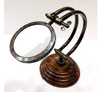 Lente d'ingrandimento regolabile in ottone anticato Vintage Nautical Table Decor Magnifier