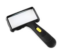 Lente d'ingrandimento rettangolare 10X portatile a prova di caduta con luce LED per aiuto alla lettura, ispezione, esplorazione, hobby