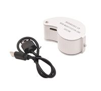 Lente d'ingrandimento ricaricabile 40X/60X con la luce del LED Lente di ingrandimento portatile della moneta dei monili per l'ispezione Strumento di ispezione della porcellana portatile