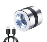 Lente d'ingrandimento ricaricabile per gioiellieri 10x, con luce LED e UV, lente d'ingrandimento per gioielli con luce, ingrandimento 10x, scala di vista da 0,95", per gemme, monete, francobolli
