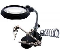 LENTE D'INGRANDIMENTO SUPPORTO TERZA MANO + LAMPADA A LED + SUPPORTO SALDATURA