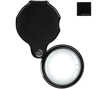 Lente d'ingrandimento tascabile 20X, mini lente d'ingrandimento portatile portatile portatile con lente d'ingrandimento con fondina protettiva rotante per ispezione della lettura OS18