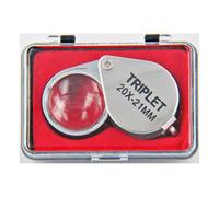 Lente D'ingrandimento Tascabile per Gioielli 20x, Argento, Pieghevole
