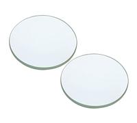 Lente doppia convessa da 100 mm di lunghezza focale, 2 pezzi, diametro 50 mm, altezza 9 mm, vetro otticamente lucidato, bordi rotondi, per esperimenti di fisica, trasparente