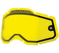 Lente doppia per Maschera Moto Accuri 2/Racecraft 2/Strata 2 100% Giallo