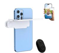 Lente effetto specchio - Cattura istantaneamente splendidi riflessi, kit di fissaggio per specchio posteriore di smartphone, specchio selfie verticale regolabile in vetro HD (bianco + Bluetooth)