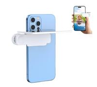 Lente effetto specchio - Cattura istantaneamente splendidi riflessi, kit di fissaggio per specchio posteriore di smartphone, specchio selfie verticale regolabile in vetro HD (bianco)