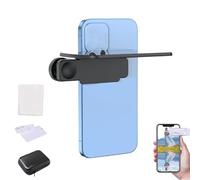 Lente effetto specchio, design a clip facile da applicare su specchio in vetro HD, specchio riflettente con clip for il retro del telefono, for scattare ritratti di cielo, lago e acqua(Black)