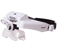 Lente Frontale con LED Levenhuk Zeno Vizor H7 - Lente d’Ingrandimento Frontale con Ingrandimento 1x / 1,5x / 2x / 2,5x / 3,5x / 8x per Lavori di Precisione