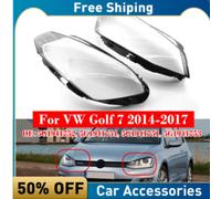 Lente in vetro per faro auto sinistra + destra per Volkswagen Golf 7 2014-2017 Copertura per faro di alta qualità Black