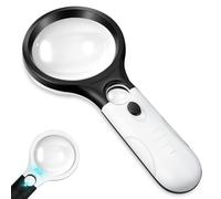 Lente Ingrandimento, 10X 30X Lente D'Ingrandimento con Luce 3 Led,Elevata Chiarezza Lente di Ingrandimento applica lettura Degli anziani, l'osservazione Bambini, Gioielli Valutazione