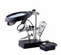 LENTE INGRANDIMENTO SALDATURA RIPARAZIONE 5 LED AUSILIARIA MOLLETTA MG16129-C