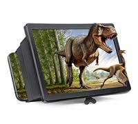 Lente Ingrandimento Smartphone 8'', Ingranditore Schermo Smartphone, Amplificatore 3-4 Volte, Supporto Pieghevole, Film 3D con Zoom