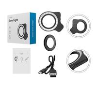 Lente macro di riempimento con tre colori 8 * 8 centimetri Macro Lens la sua illuminazione circolare emette morbido creando una bella luce naturale quotcatch negli occhi