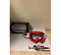 LENTE OCCHIALI MOTO CROSS ENDURO PROGRIP PZ3201RO GLOGGLES RED MIRROR CLEAR