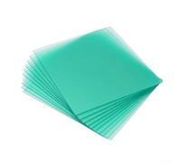 Lente per casco da saldatura, piastra di ricambio trasparente in PC resistente al fuoco per caschi, per saldatura elettrica a idrogeno, taglio verde, confezione da 10 (138 x 126 mm)