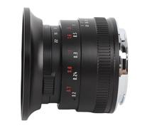 Lente per Fotocamera F2.0 da 12 Mm, Lente a Fuoco Manuale Ultra Largo Senza Distorsione, Effetto Gambe Lunghe per Ritratti, Macro da 20 Cm, per A6400 A6500 A6600 per ZVE-10 per (BLACK)