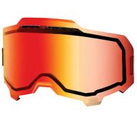 100percent Armega Replacement Lenses Arancione Injected Dual Pane Vented Mirror Red Lens/CAT2 Red