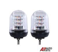 Lente Trasparente LED Ambra Allarme Lampeggiante Faro X2 Per Kelsa Barra Furgone