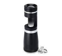 Lente Tripletta 10X Con Ingrandimento 2.5mm, Con Luce Led Integrata, Design Compatto in Alluminio, Vetro Ottico, Pietra Preziosa Portatile E Strumento DI Ispezione Minerale